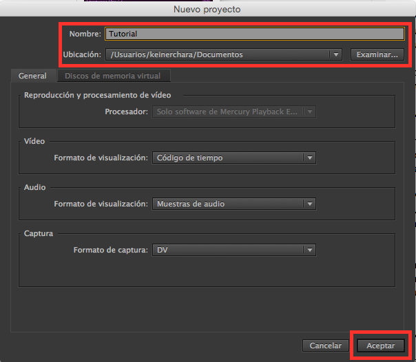 Tutorial Adobe Premier Pro CC, Primeros Pasos