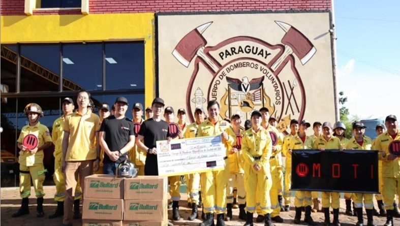 MOTI donó generosa ayuda al Departamento de Bomberos de Paraguay para ayudarlos a mejorar su capacidad de extinción de incendios