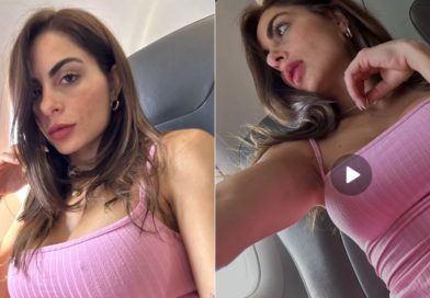 Xiomara Carrión, video viral en avión