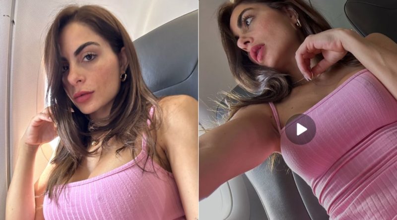 Xiomara Carrión, video viral en avión